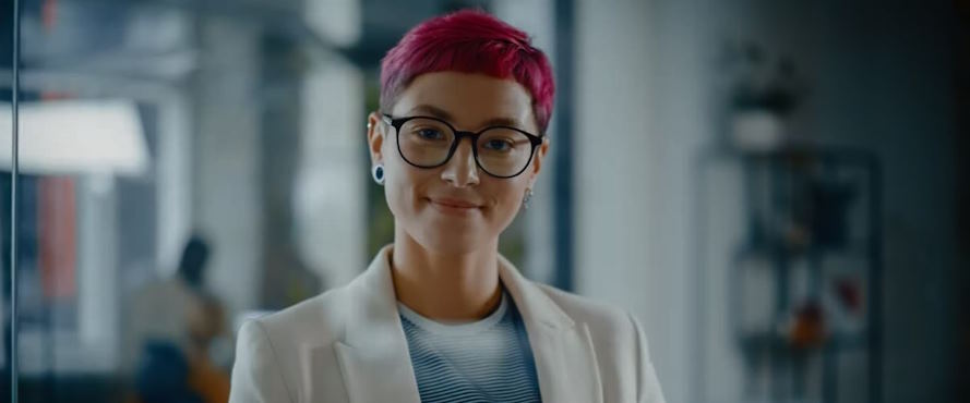 well-chosen hairstyle
